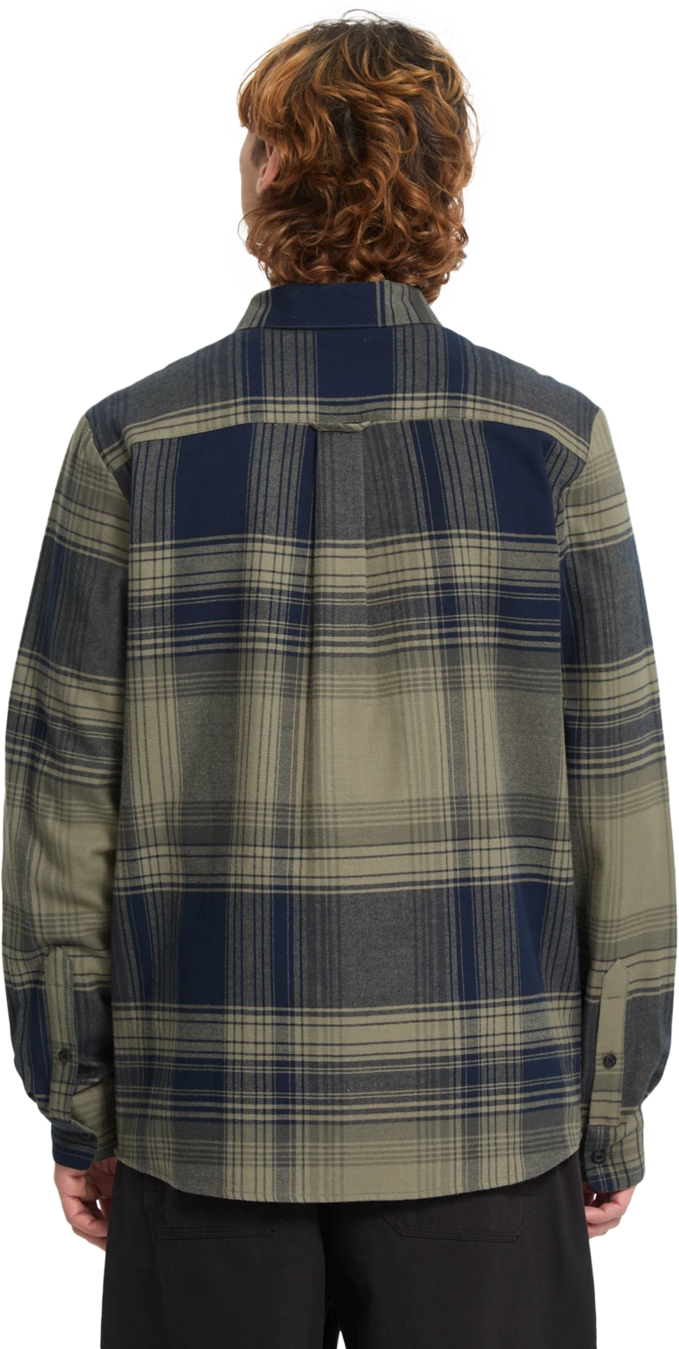Volcom Parkstone LS camisa manga larga hombre detail 1 | Thyme Green