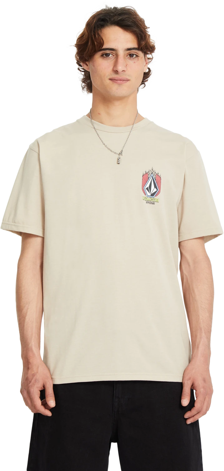 Volcom Draggin Stone Hth camiseta manga corta hombre | LIGHT KHAKI