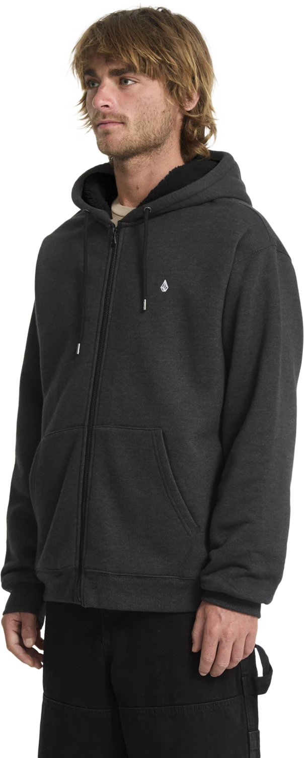 Volcom Single Stone sudadera con capucha hombre detail 5 | Heather Black