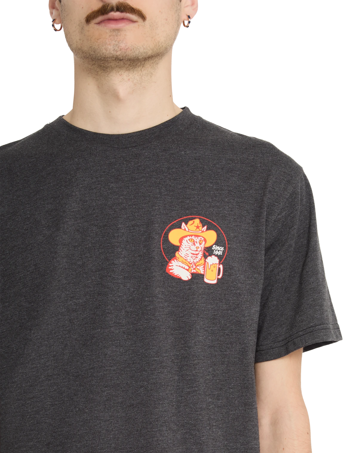 Volcom MEOWDY HTH SST camiseta manga corta hombre detail 3 | Heather Black