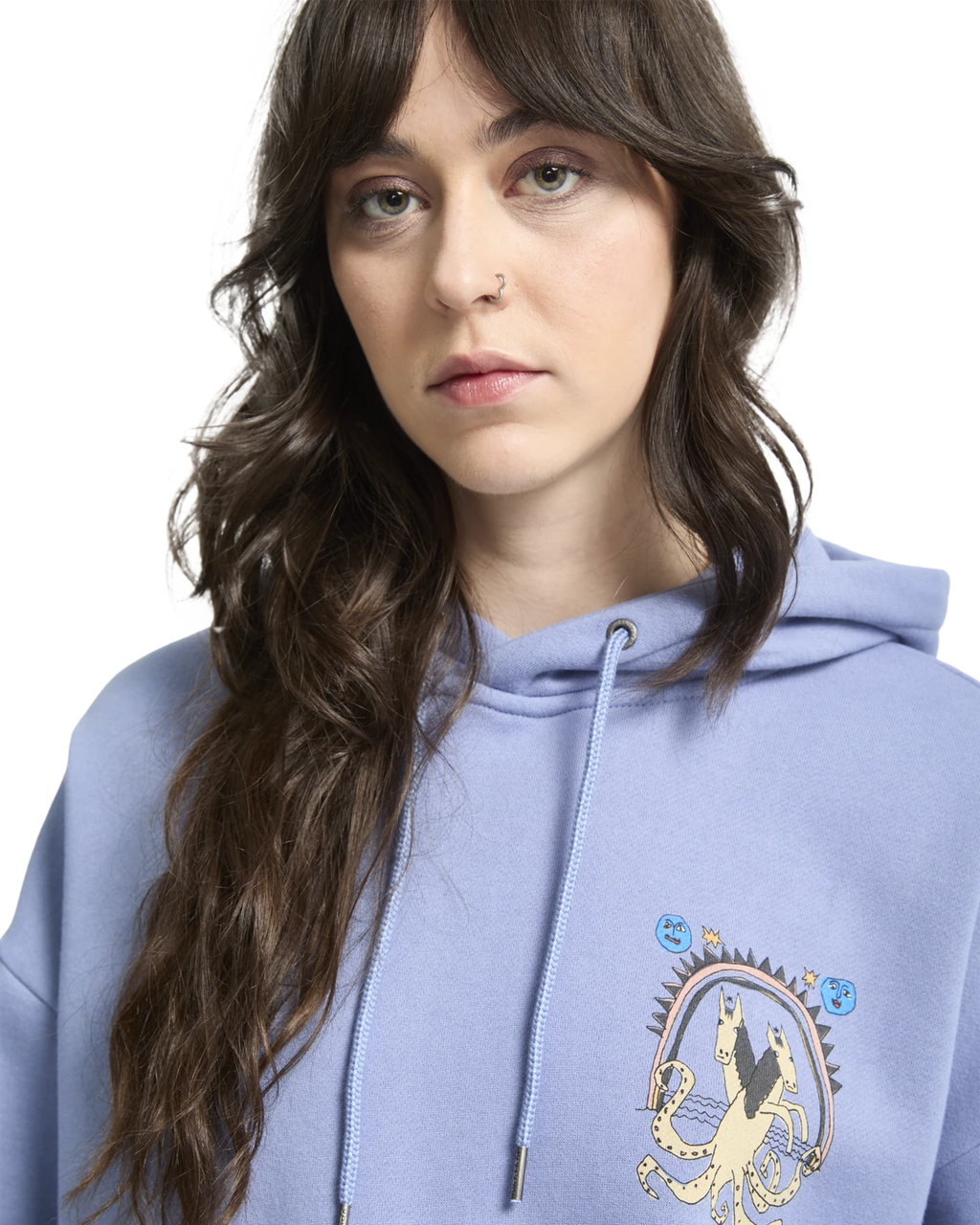 Volcom Moove On sudadera con capucha mujer detail 2 | Carolina Blue