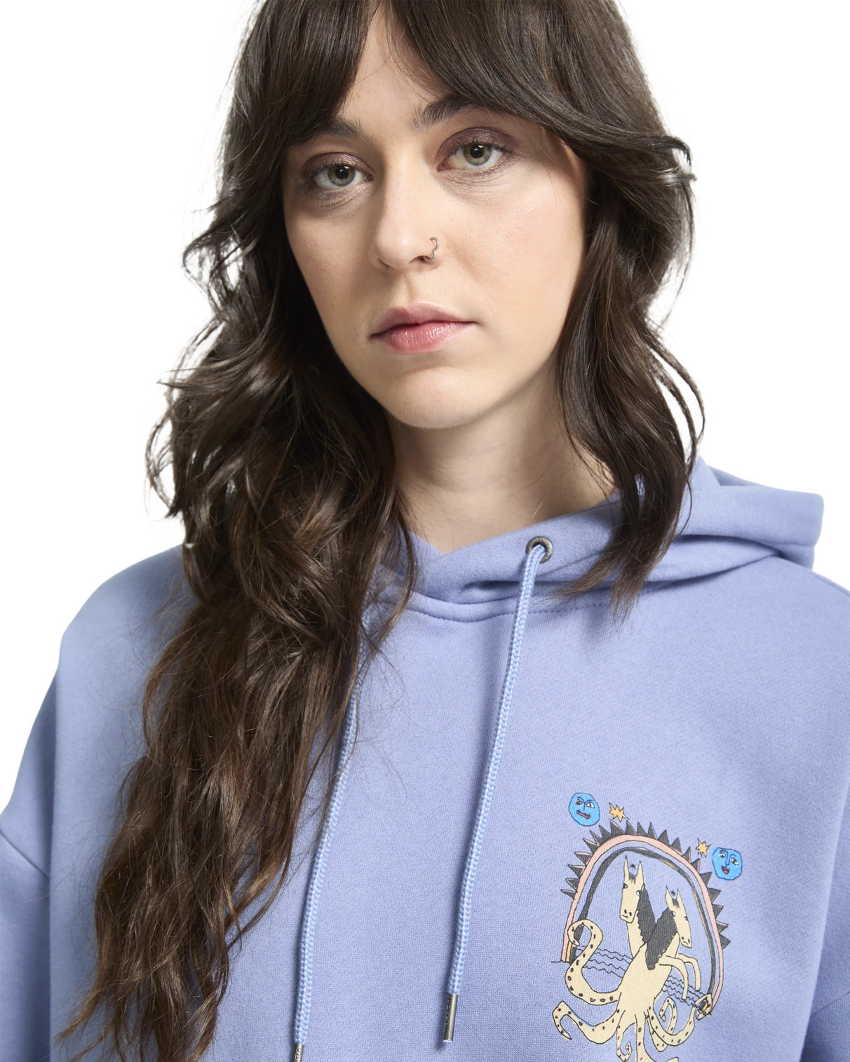 Volcom Moove On sudadera con capucha mujer detail 2 | Carolina Blue