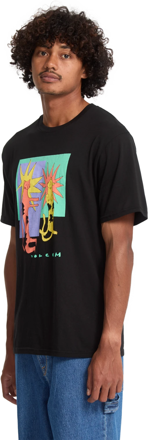 Volcom Longo Cats camiseta manga corta hombre detail 5 | Black