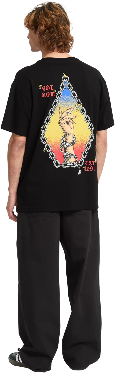 Volcom Fa Daniel Shepard Unlocked camiseta manga corta hombre detail 3 | BLACK