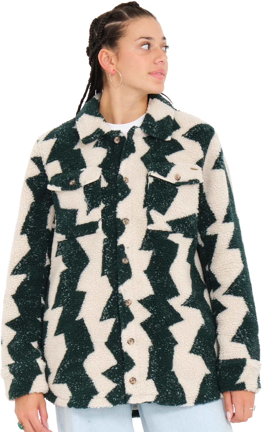 Volcom SILENT SHERPA JACKET chaquetas y abrigos mujer | Ponderosa Pine