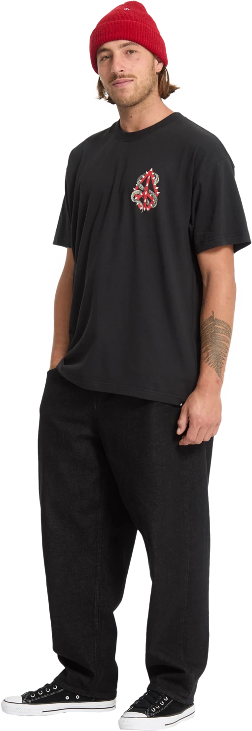 Volcom Snake Peace camiseta manga corta hombre detail 6 | Black