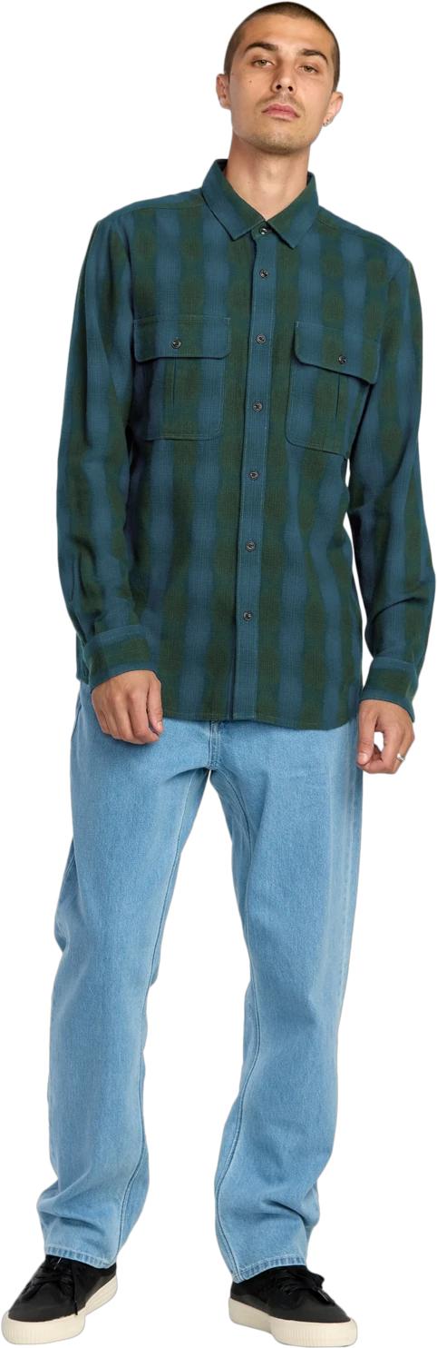 Volcom Shadowstone Flannel Shirt camisa manga larga hombre detail 4 | Scarab