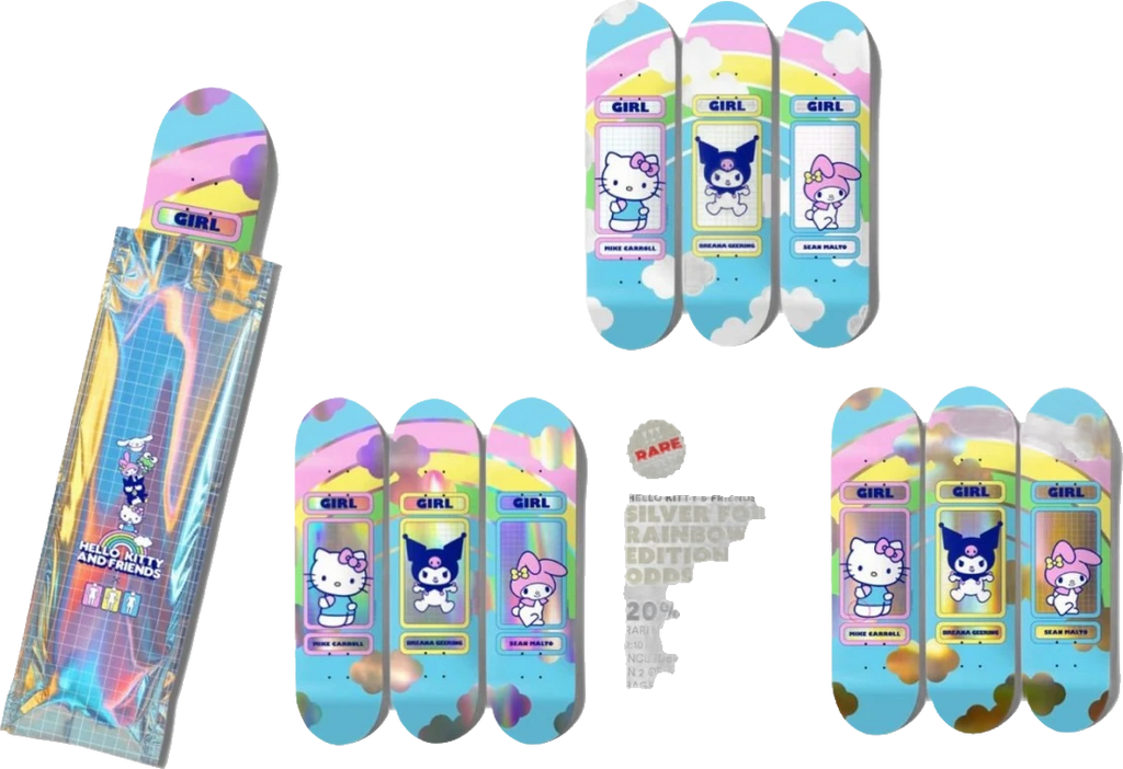 Girl Girl x Geering Hello Kitty & Friends Rainbow Blind Bag Deck 8.0" tablas de monopatín detail 7 | Rainbow Blind Bag