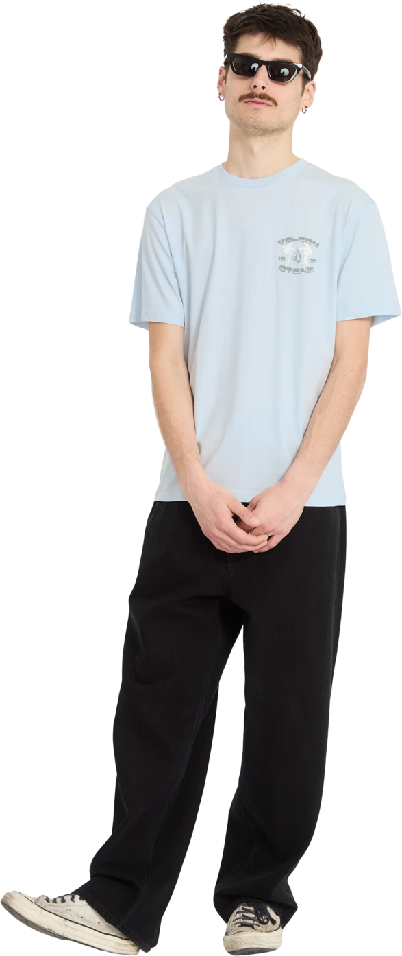 Volcom 91 PALM BSC SST camiseta manga corta hombre detail 4 | LIGHT BLUE ACID