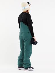 Pantalon de snowboard pour femme Salopette à bretelles Volcom Creston 3D Stretch Bib Salopette - Balsam