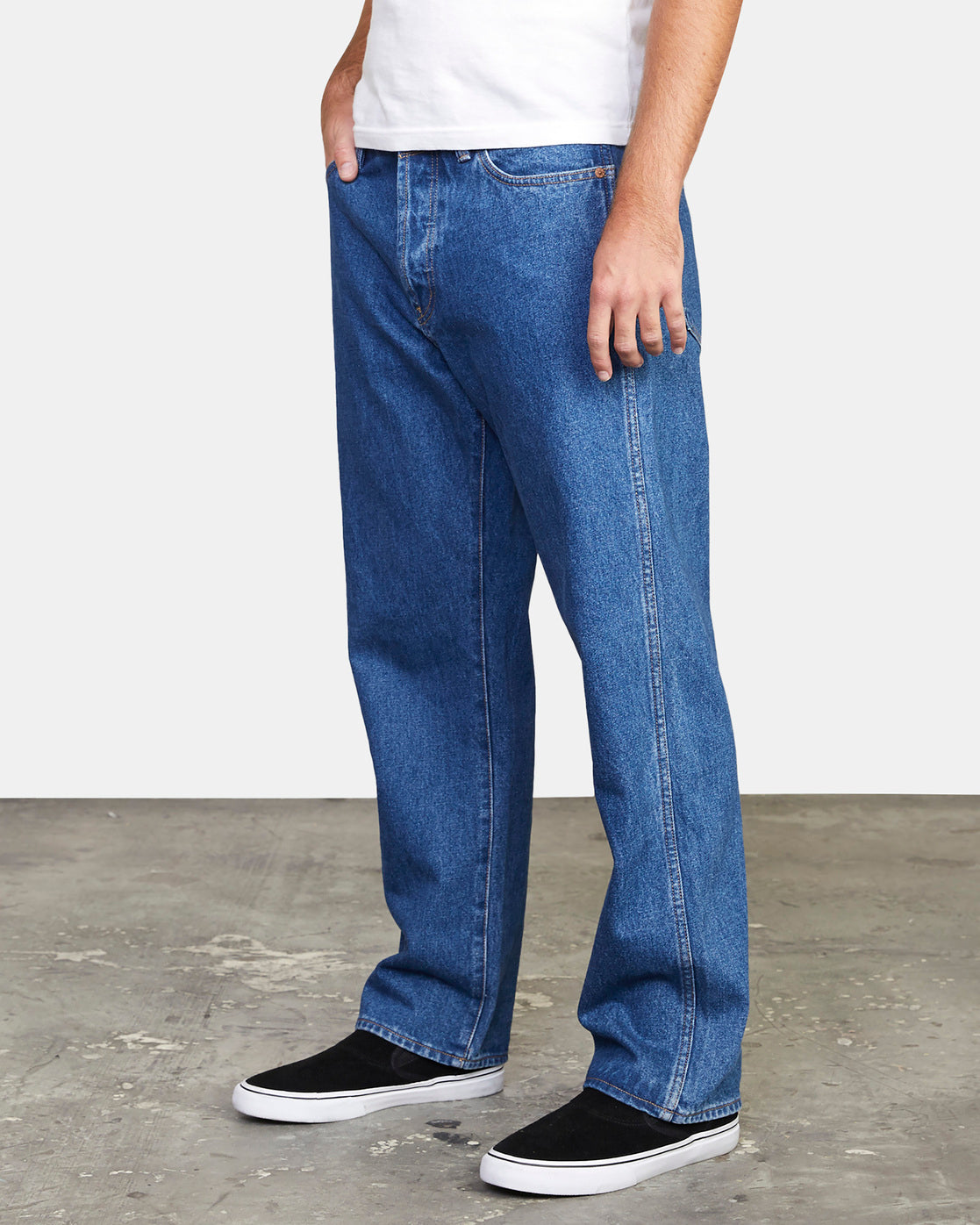 Rvca Americana Denim Jeans mit blauem Kragen