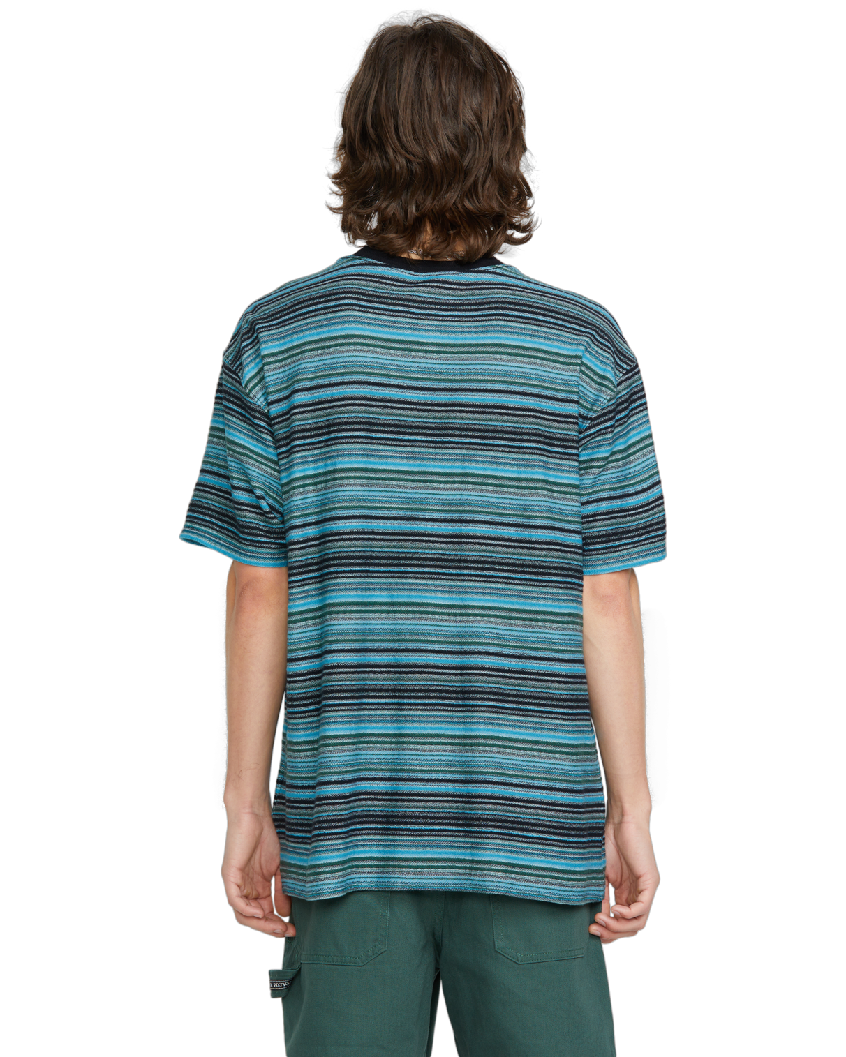Volcom Slide Stone Crew SS camisa manga corta hombre detail 1 | Dark Black Heather