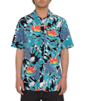 Kurzarmhemd Volcom Leaf Pit Floral - Schwarz