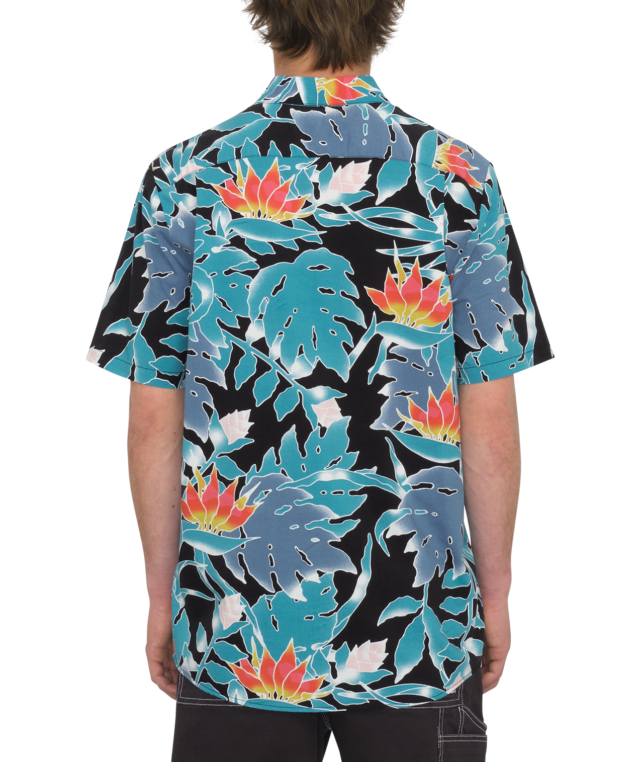 Kurzarmhemd Volcom Leaf Pit Floral - Schwarz