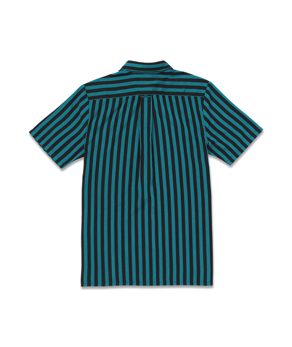 Volcom Schroff X Volcom Stripe Short Sleeve Shirt - Dusty Aqua