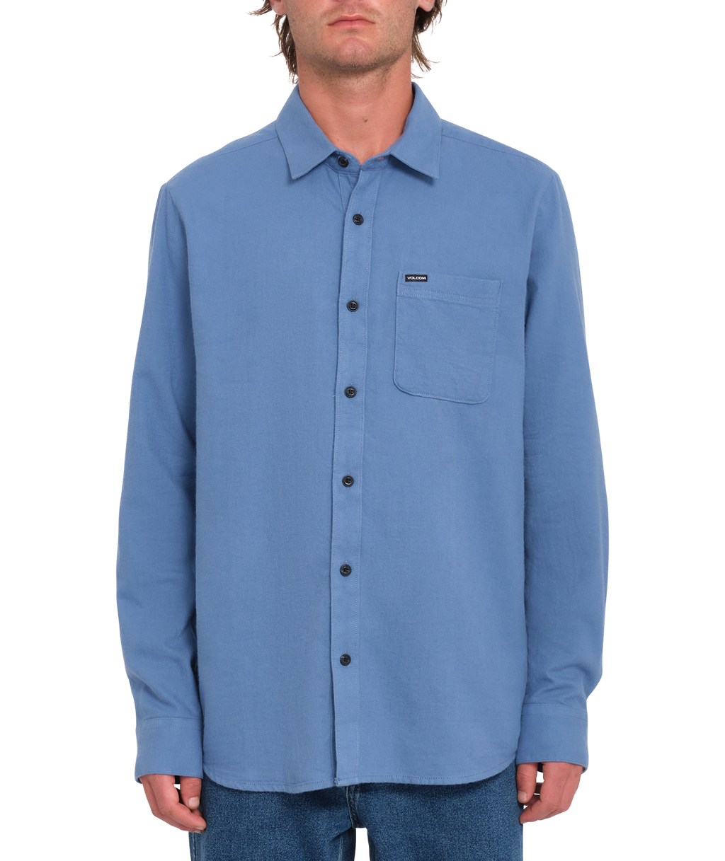 Langarmhemd Volcom Caden Solid - Blaubeere