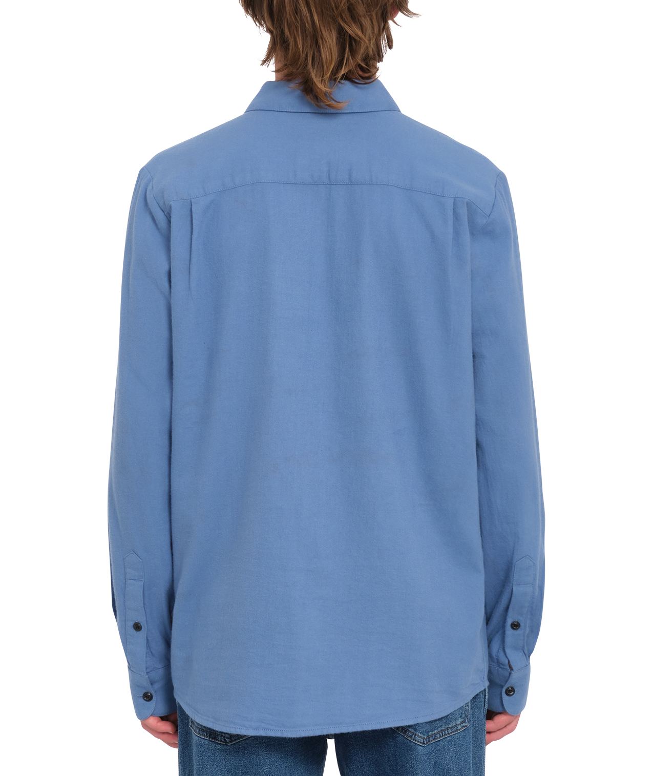 Volcom Caden Solid Long Sleeve Shirt - Blueberry