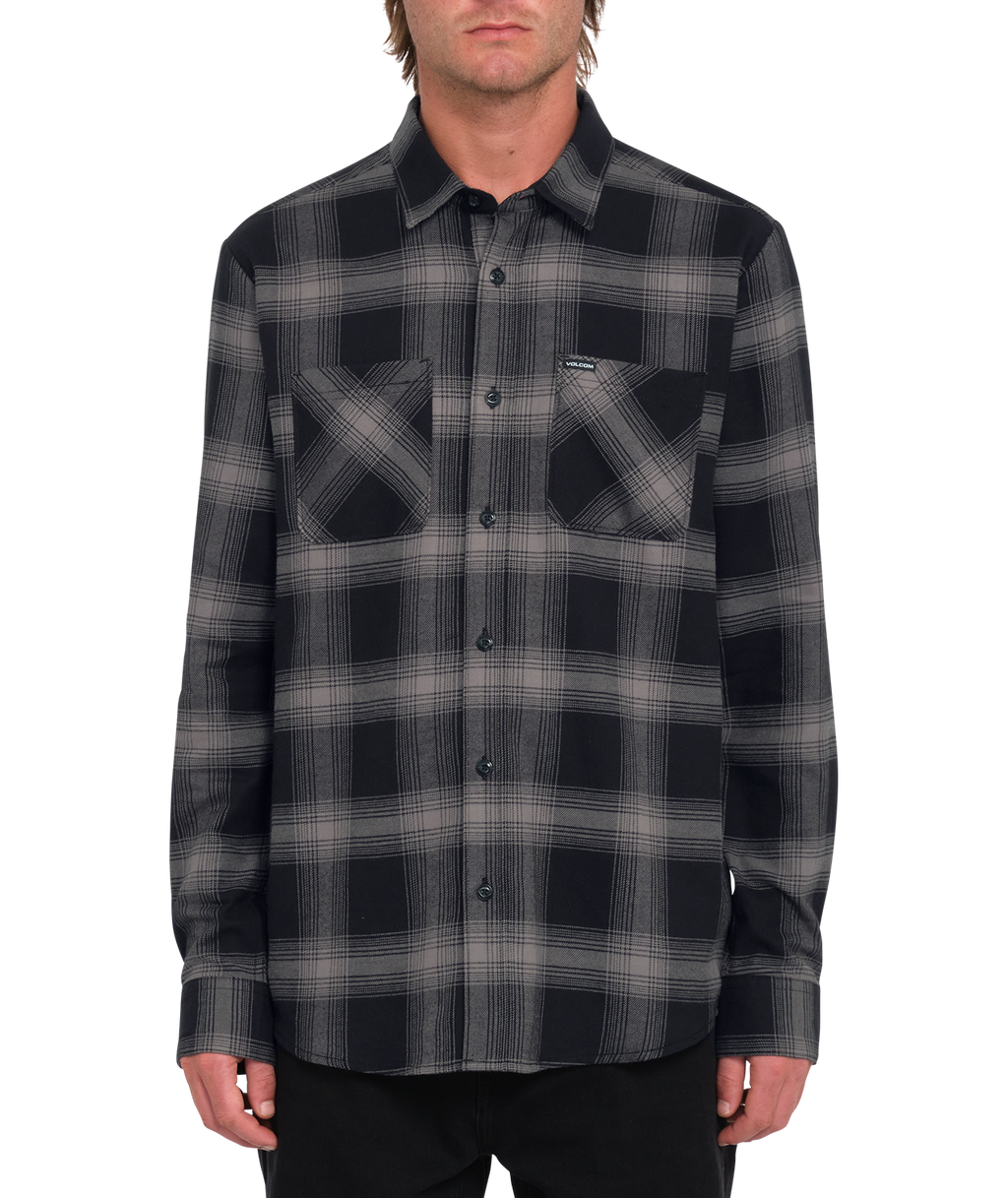 Volcom Netastone Flannel Long Sleeve Shirt - Black