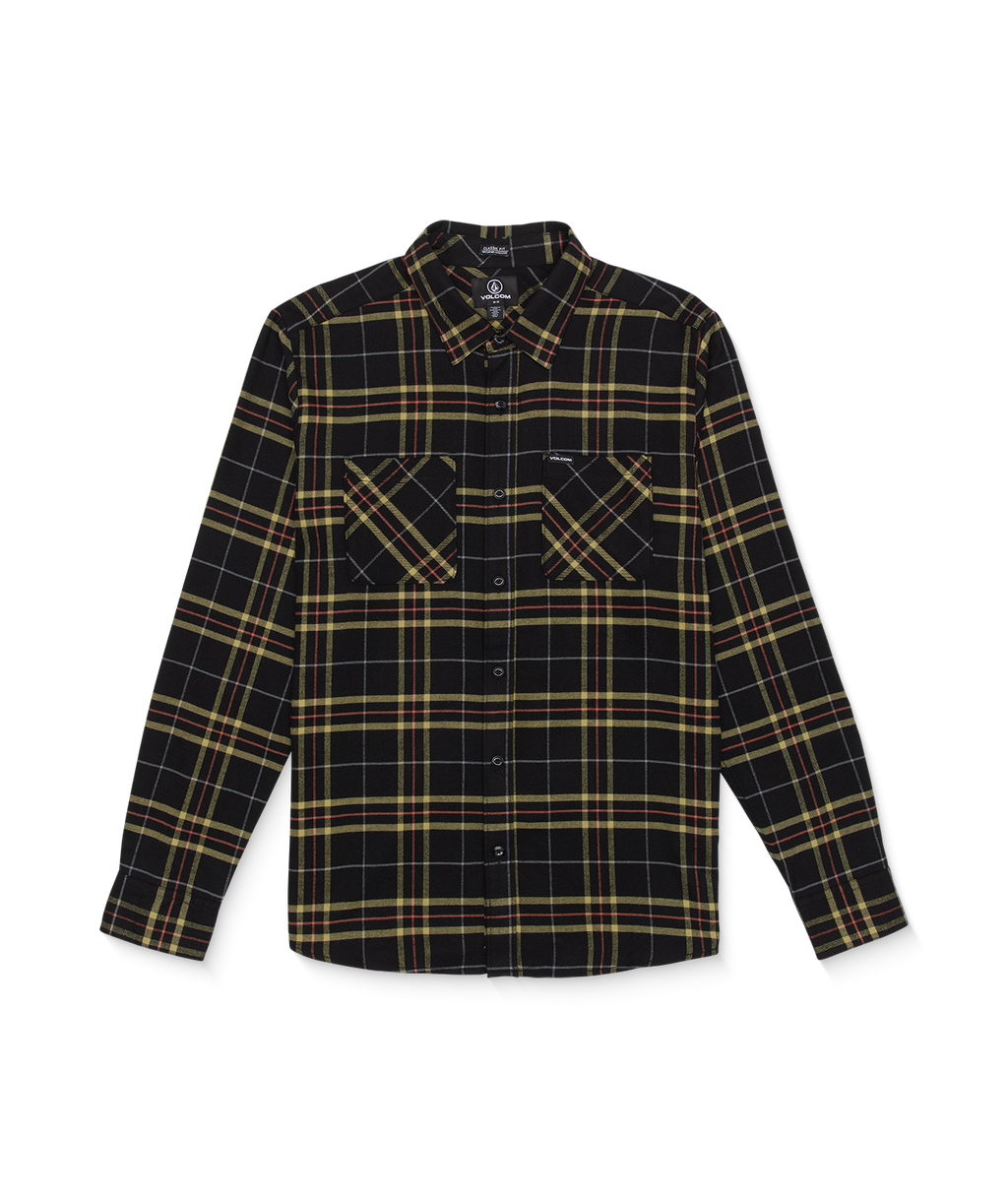 Langarmhemd Volcom Netastone Flannel - True Black