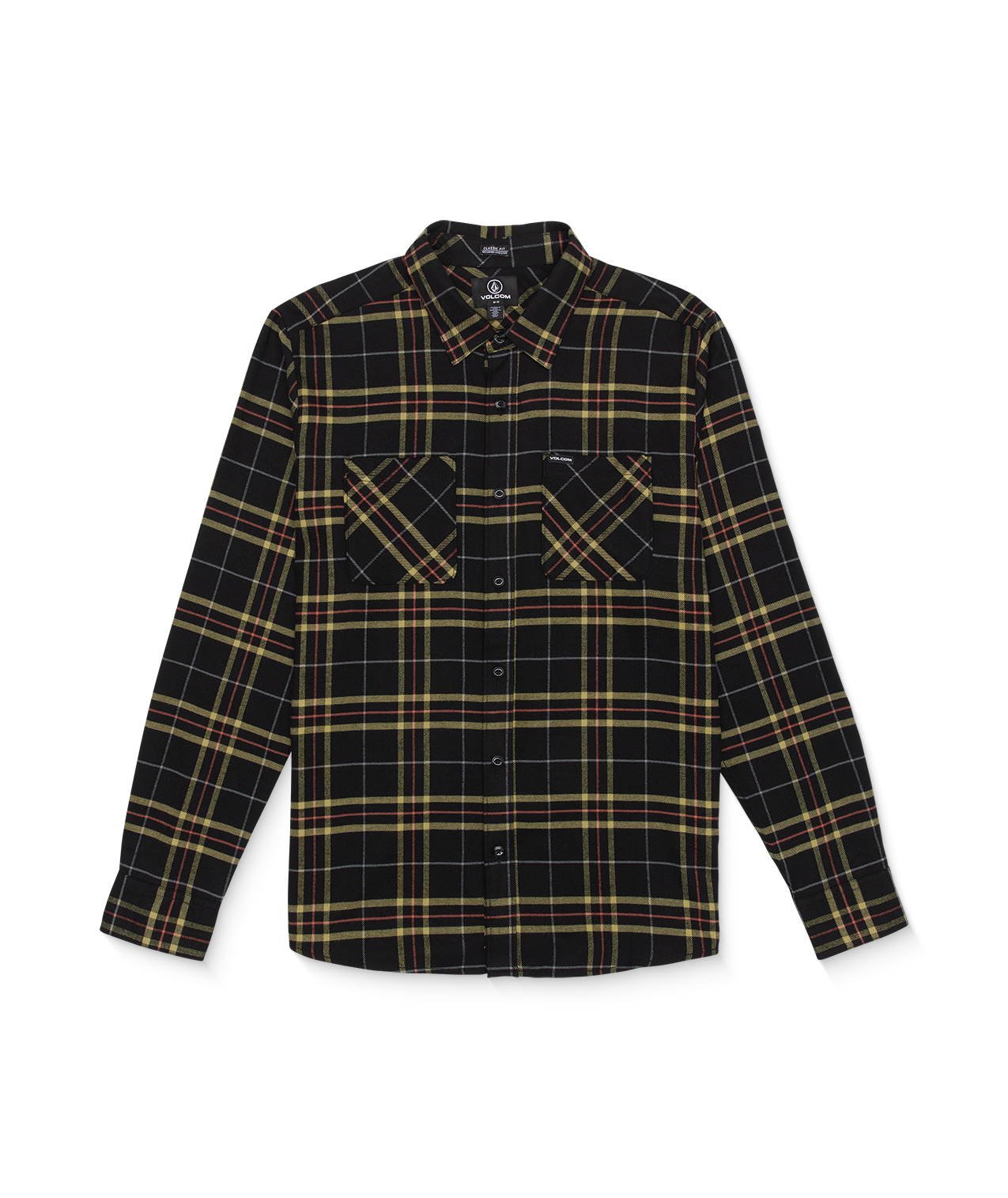 Langarmhemd Volcom Netastone Flannel - True Black