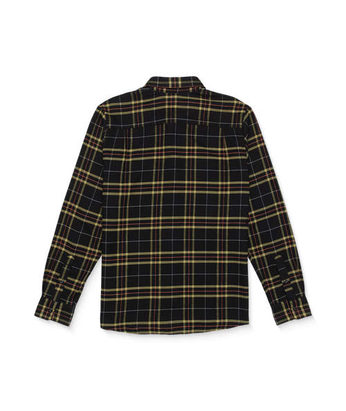 Volcom Netastone Flannel Long Sleeve Shirt - True Black
