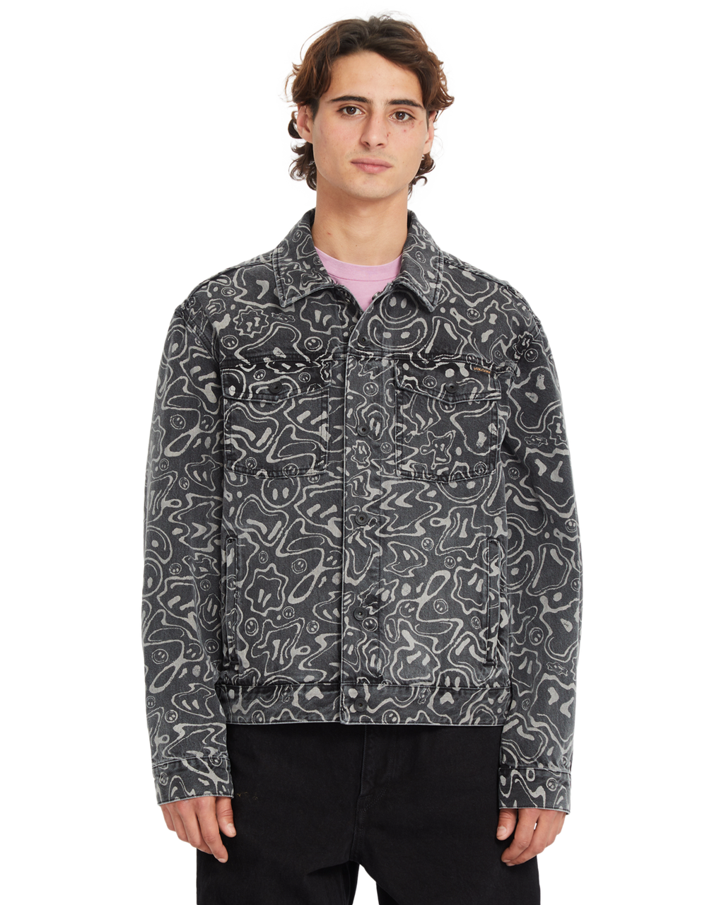 Veste en jean Volcom Fa F Rygalski Denim - Imprimé noir