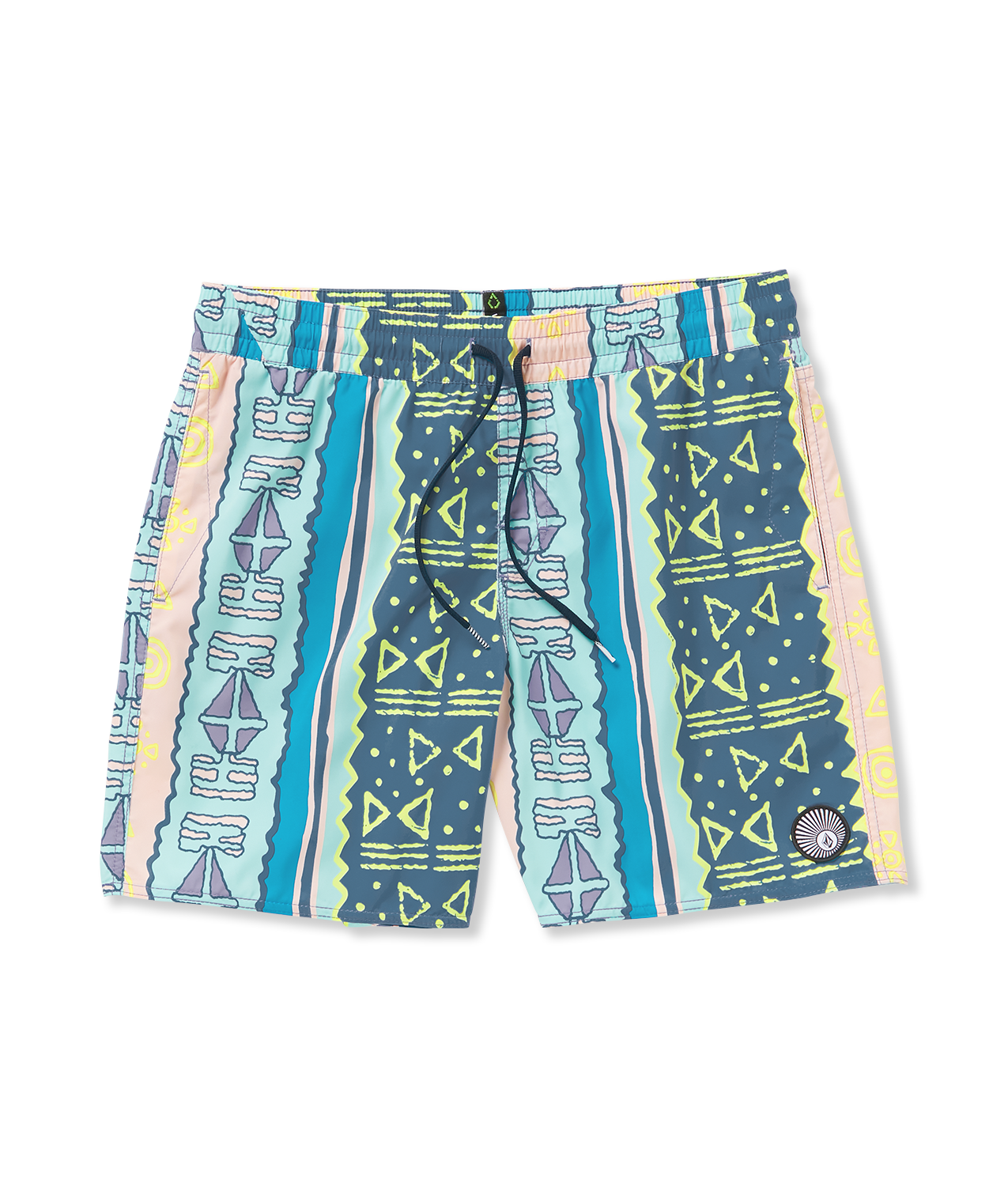 Volcom Lido Print Trunk 17 Swim Shorts - Crete Blue