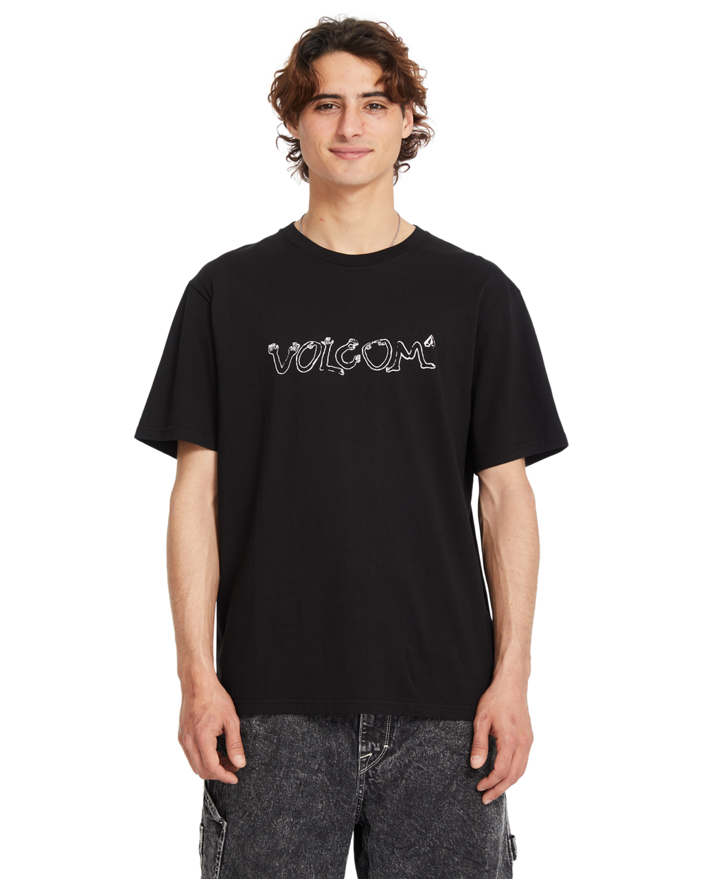 T-shirt de manga curta Volcom Crazybal - Preto