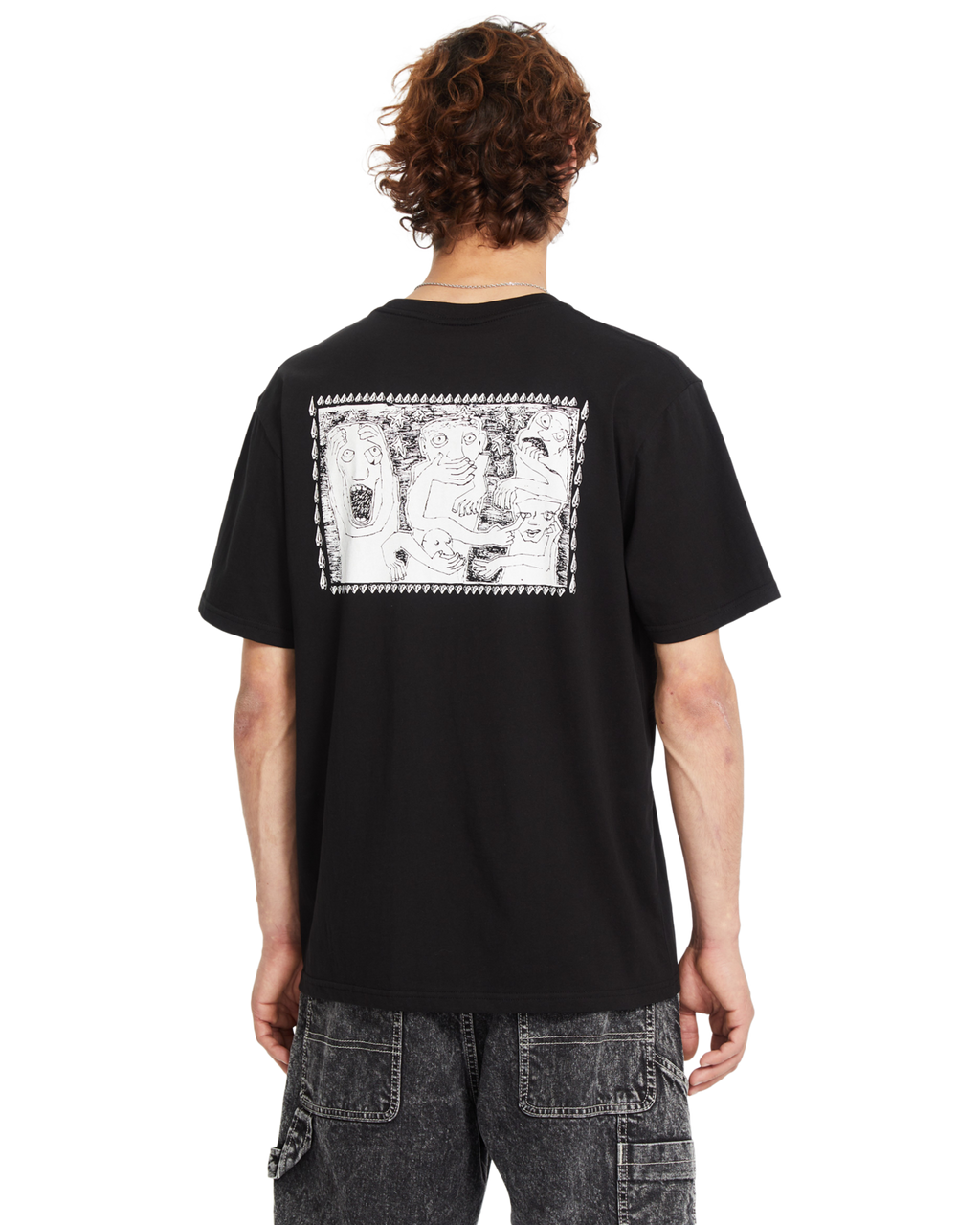 T-shirt de manga curta Volcom Crazybal - Preto