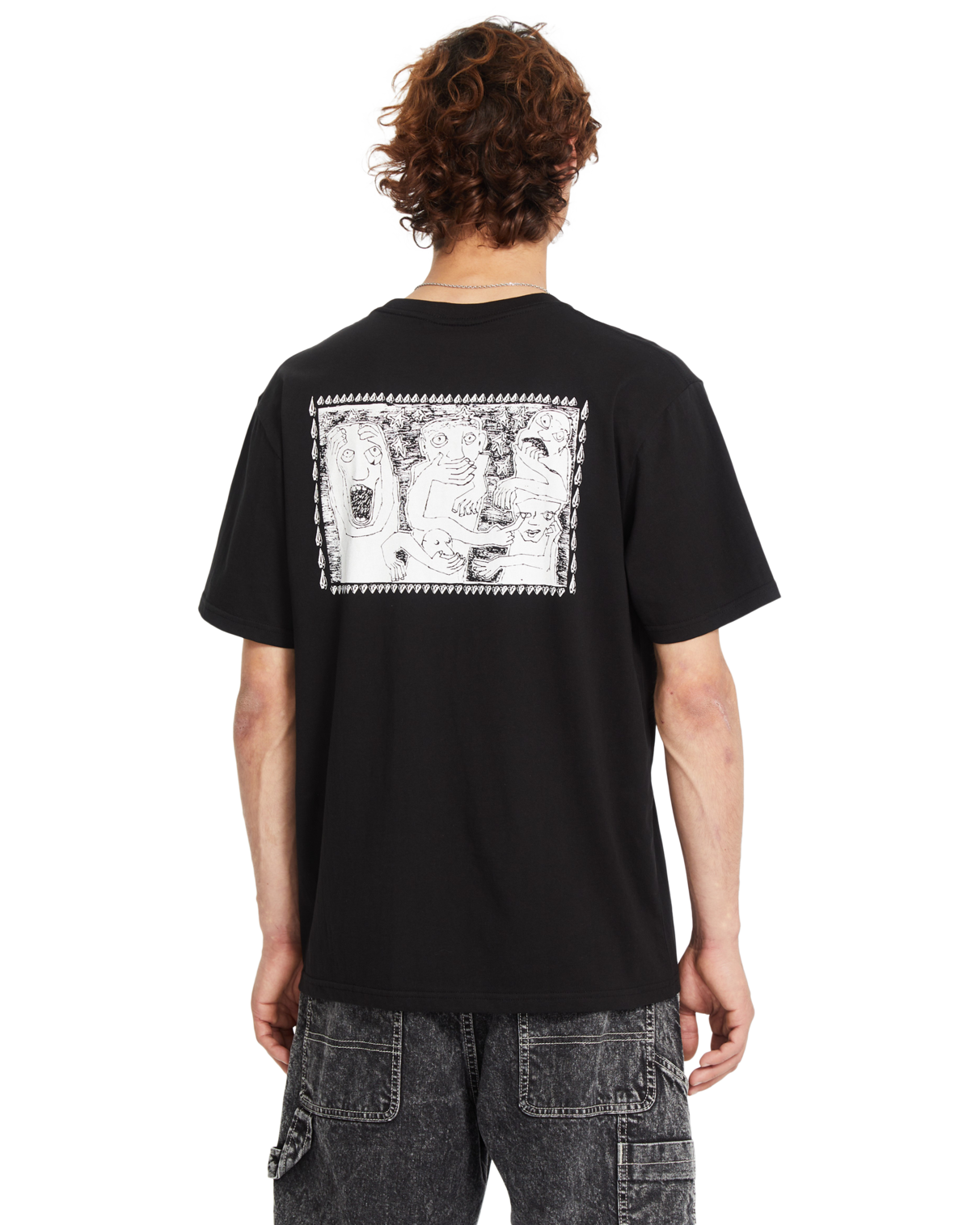 T-shirt de manga curta Volcom Crazybal - Preto