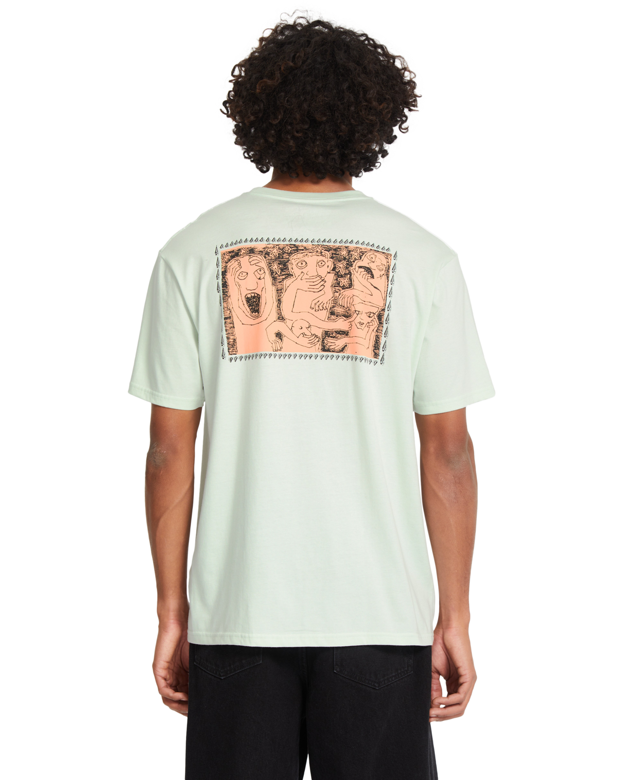 T-shirt de manga curta Volcom Crazybal - Azul Nuvem