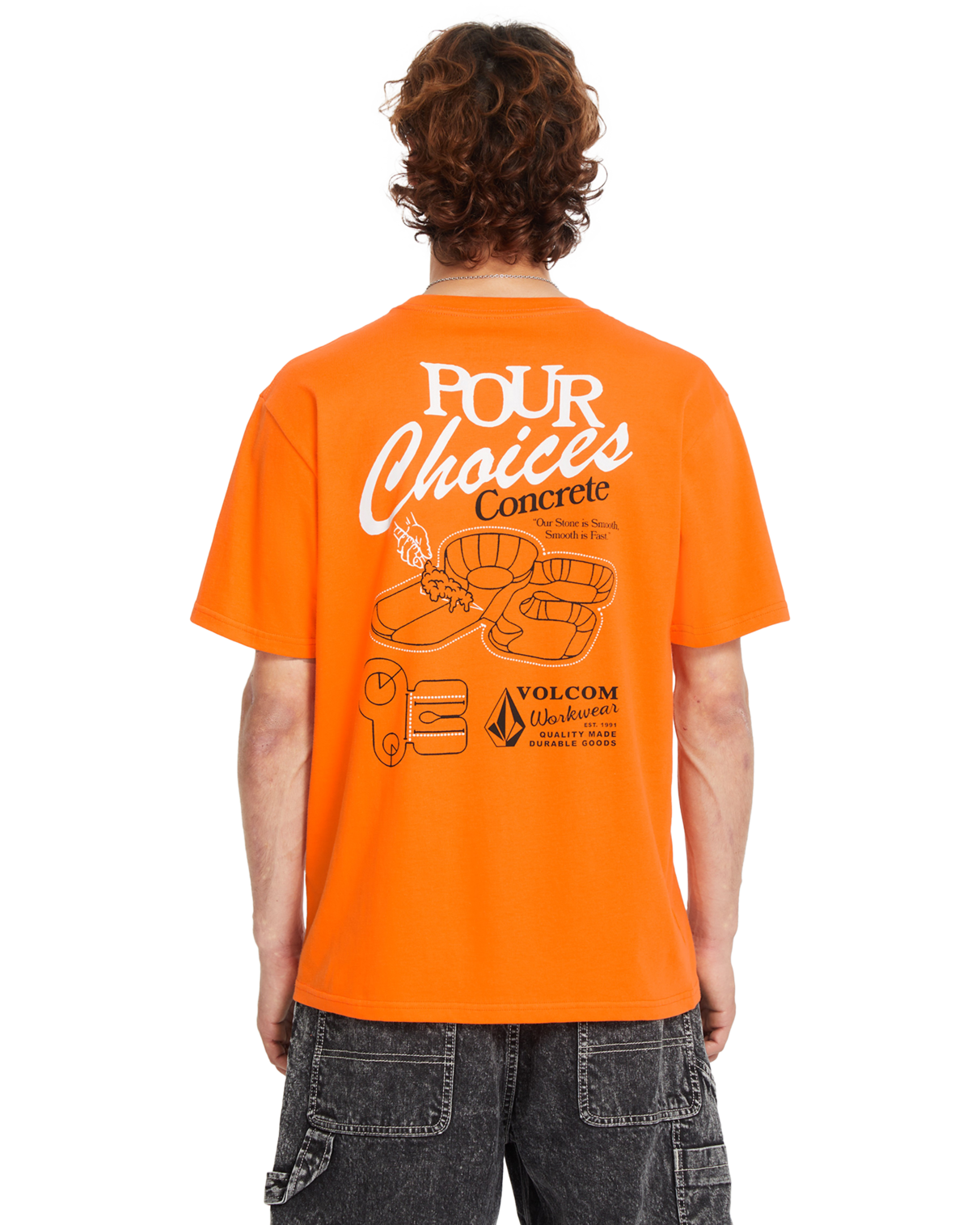 T-shirt de manga curta Volcom Pour Choices - Laranja Neon