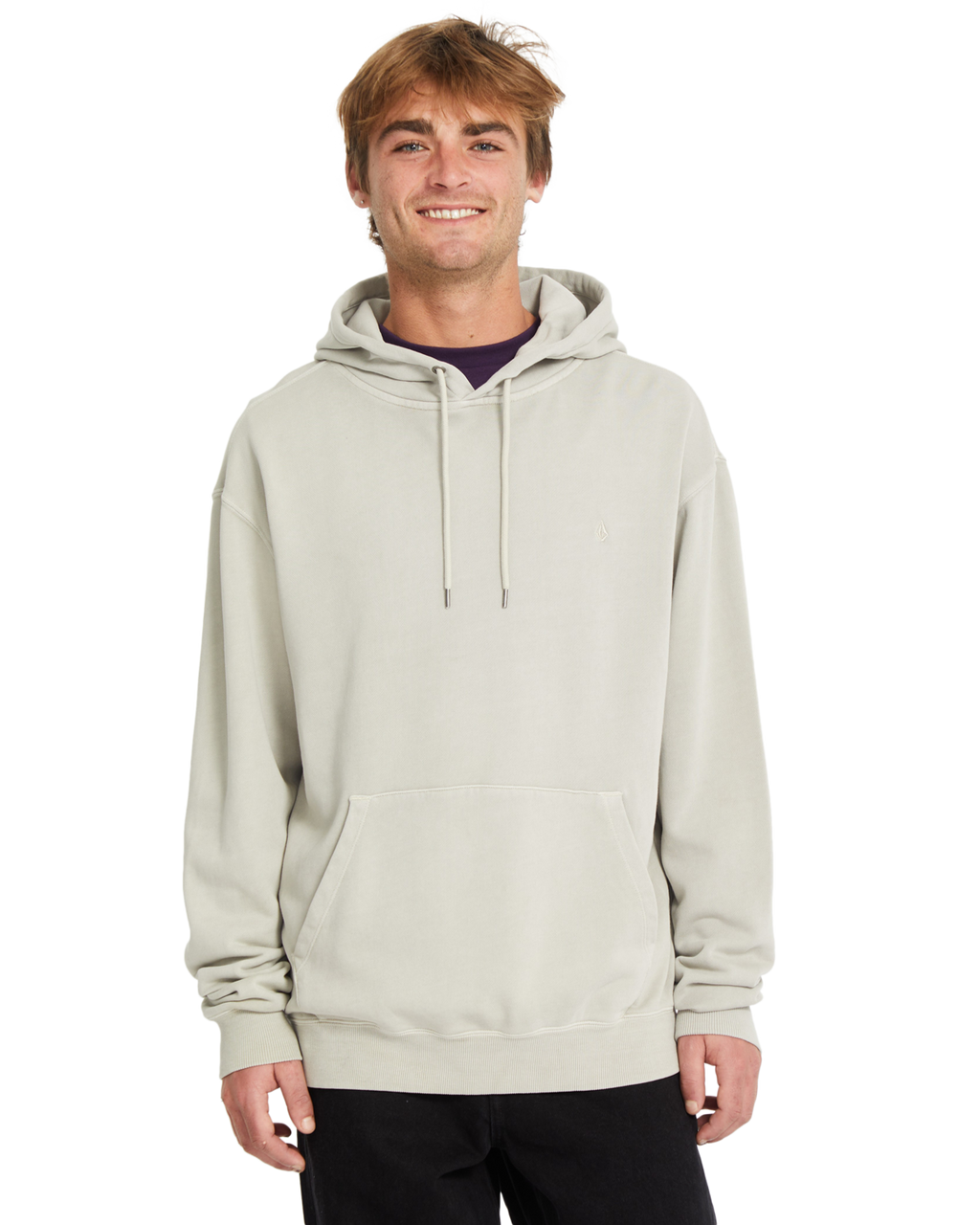 Felpa con cappuccio Volcom Single Stone Tw - Light Khaki
