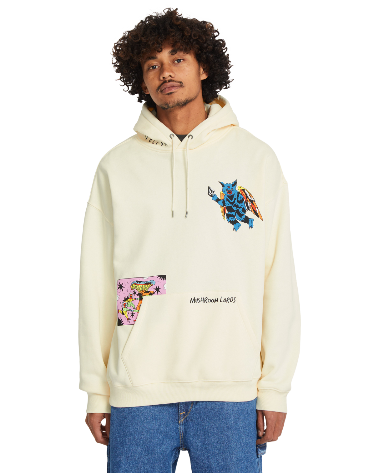 Felpa con cappuccio Volcom Fa Bob Mollema 2 - Beige Chiaro