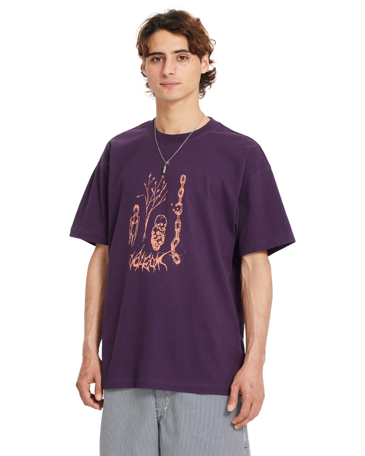 T-shirt de manga curta Volcom Poetic Dess - Grape Royale