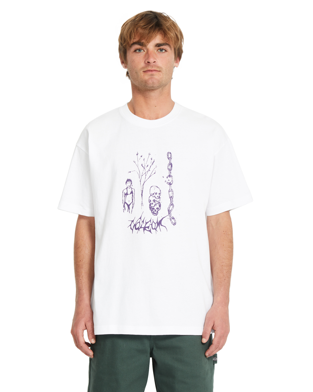 Volcom Poetic Dess Short Sleeve T-Shirt - White