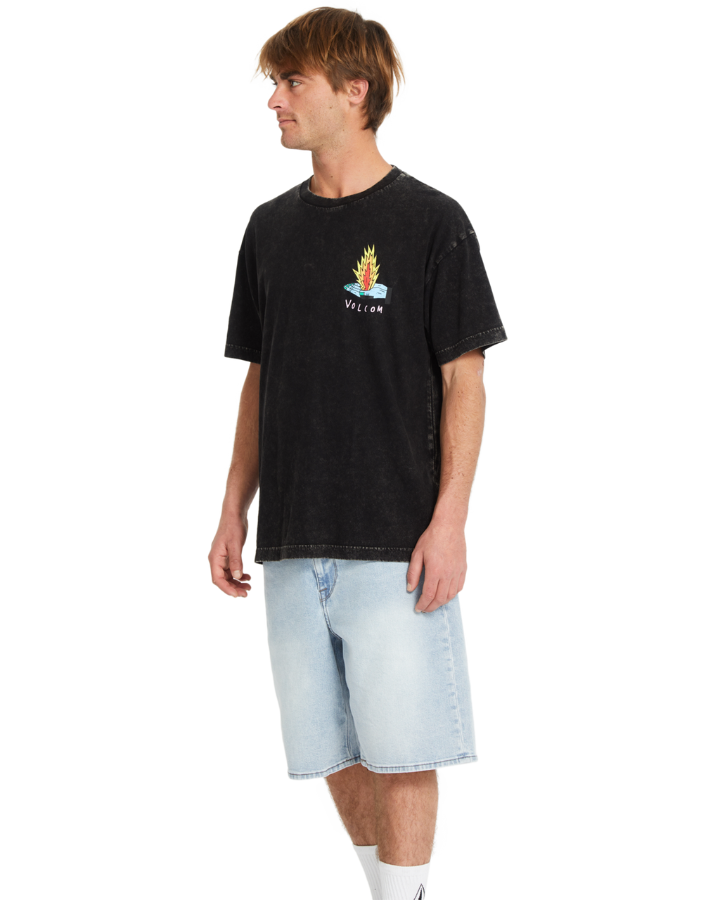 Volcom Bob Mollema 1 LSE camiseta manga corta hombre detail 2 | LIGHT ACID BLACK