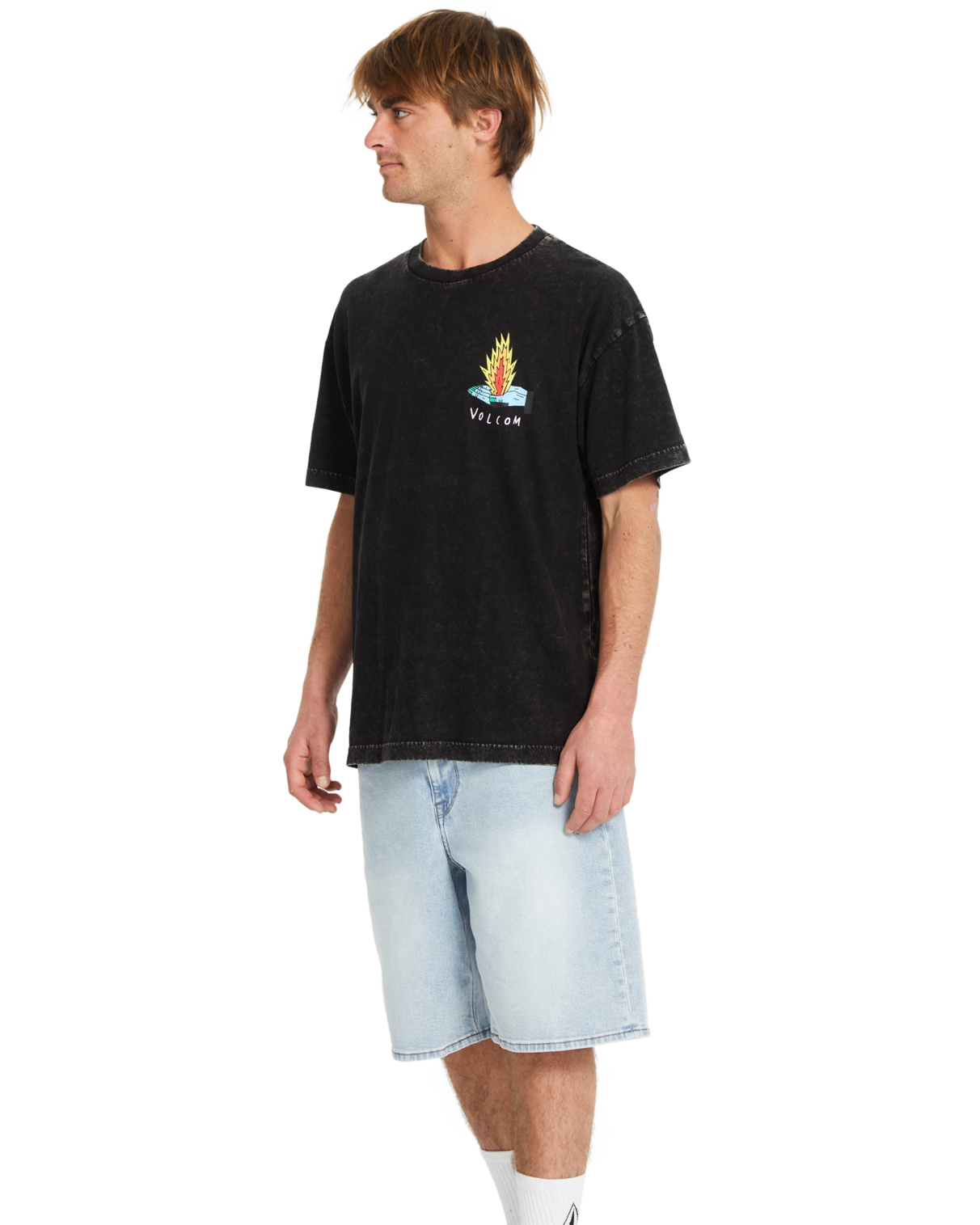 Volcom Bob Mollema 1 LSE camiseta manga corta hombre detail 2 | LIGHT ACID BLACK