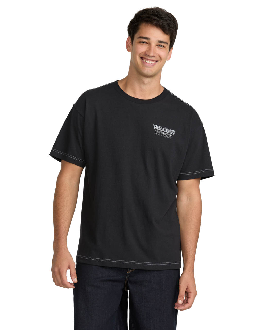 T-shirt de manga curta Volcom Timewave - Preto Antigo