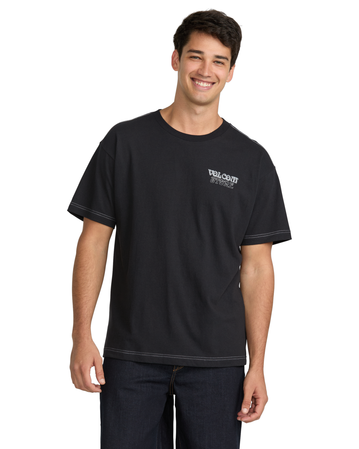 T-shirt de manga curta Volcom Timewave - Preto Antigo