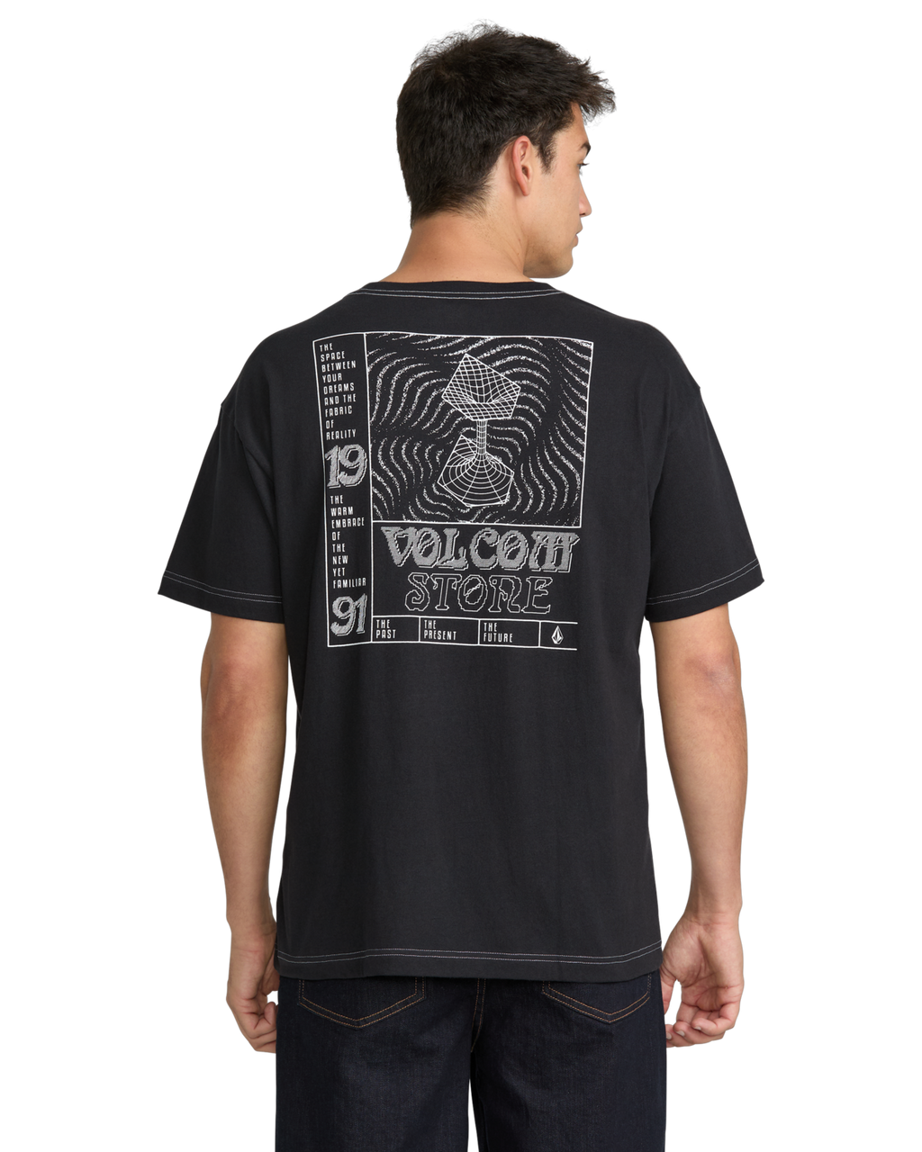 T-shirt de manga curta Volcom Timewave - Preto Antigo
