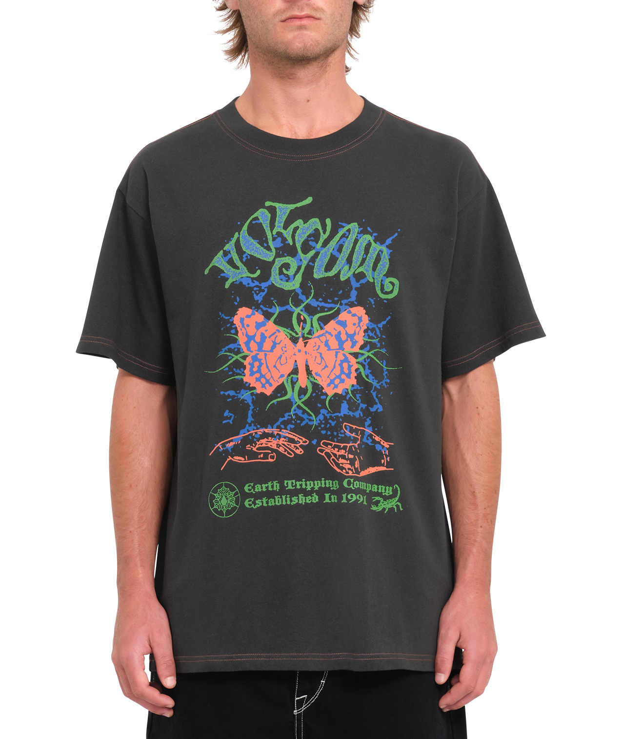 T-shirt à manches courtes Volcom Diabolical Inheritance - Stealth