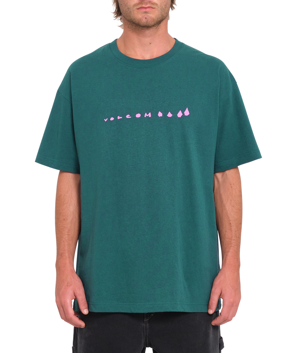 T-shirt de manga curta Volcom Arthur Dino - Evergreen