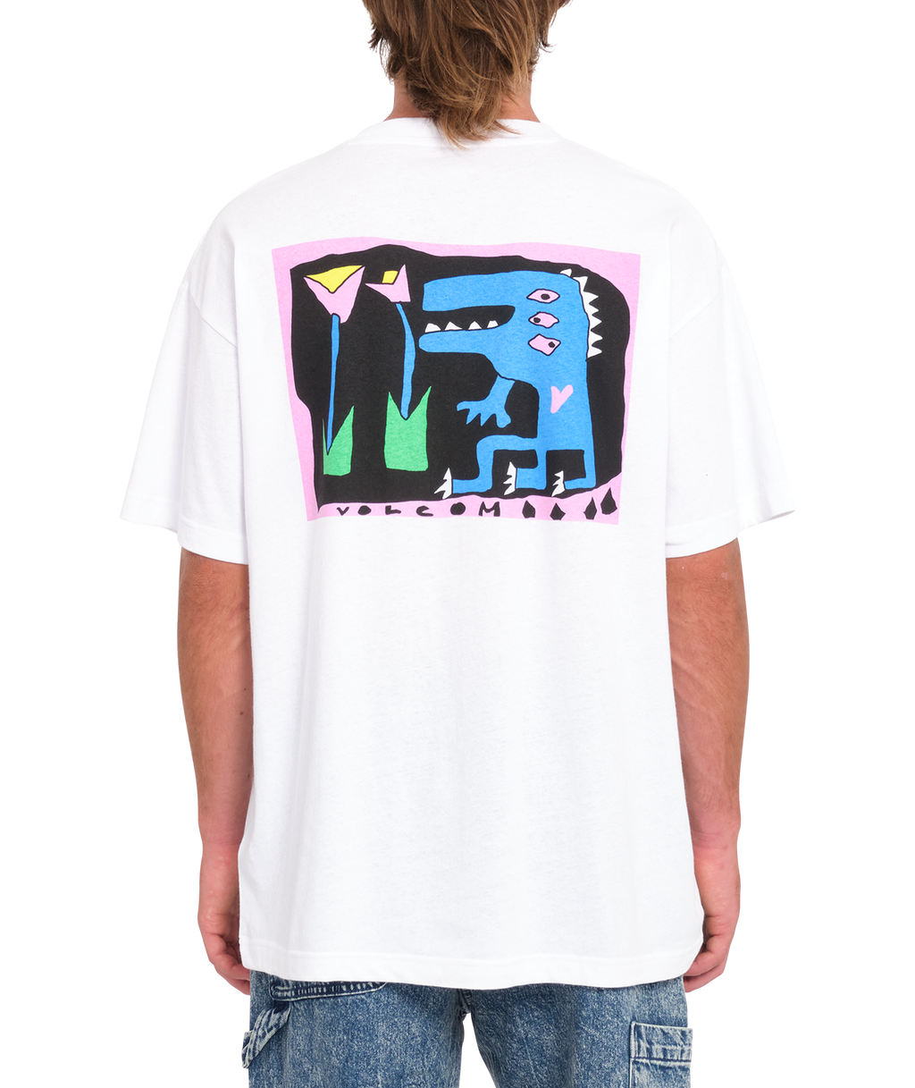 Kurzarm-T-Shirt Volcom Arthur Dino - Weiß