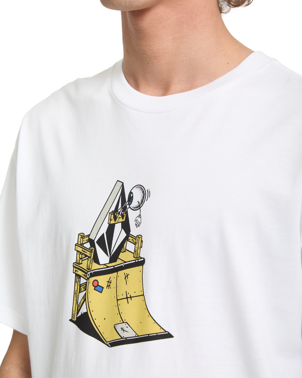 Volcom Daniel Shepard Walleye camiseta manga corta hombre detail 2 | WHITE