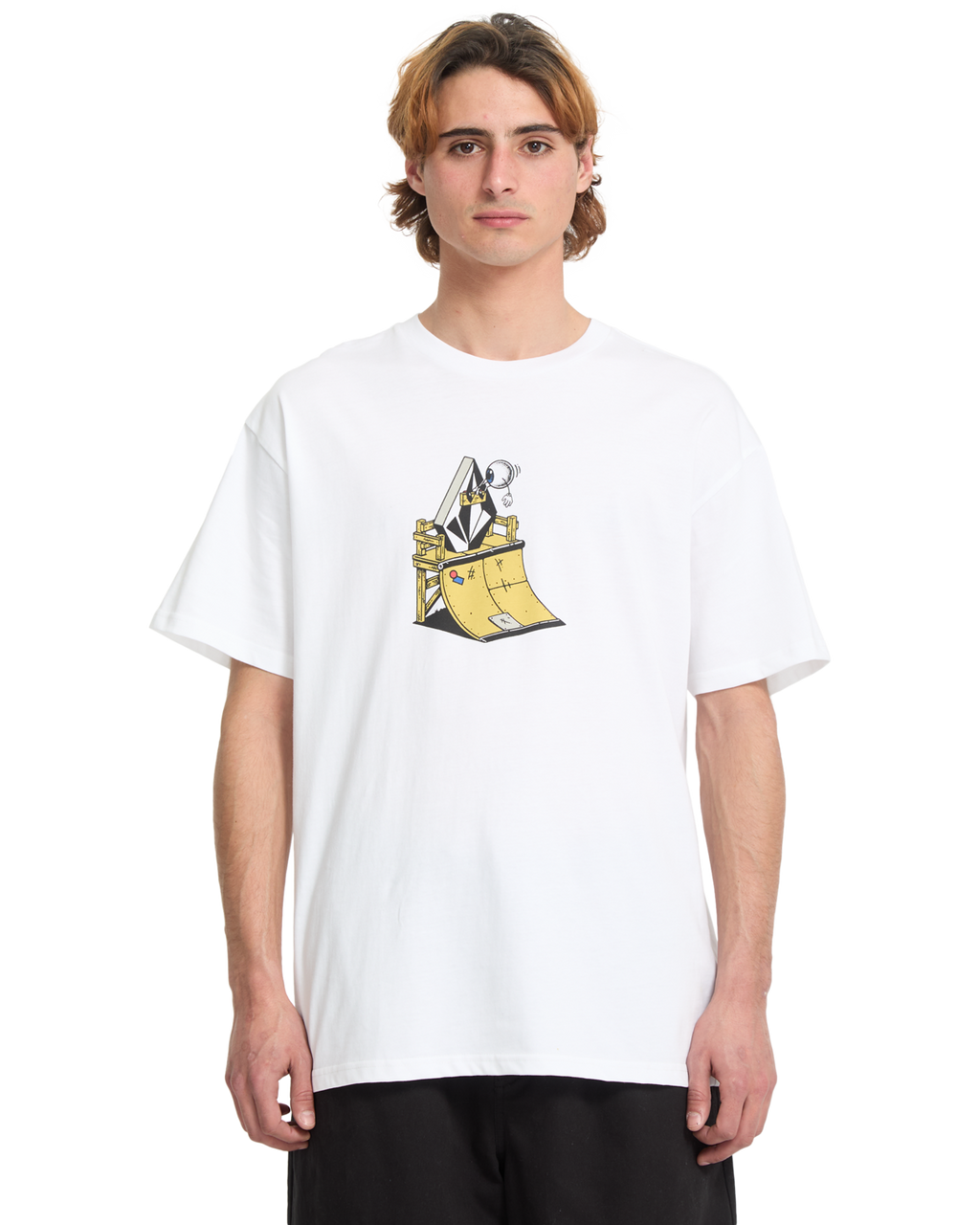 T-shirt à manches courtes Volcom Fa Daniel Shepard Walleye - Blanc