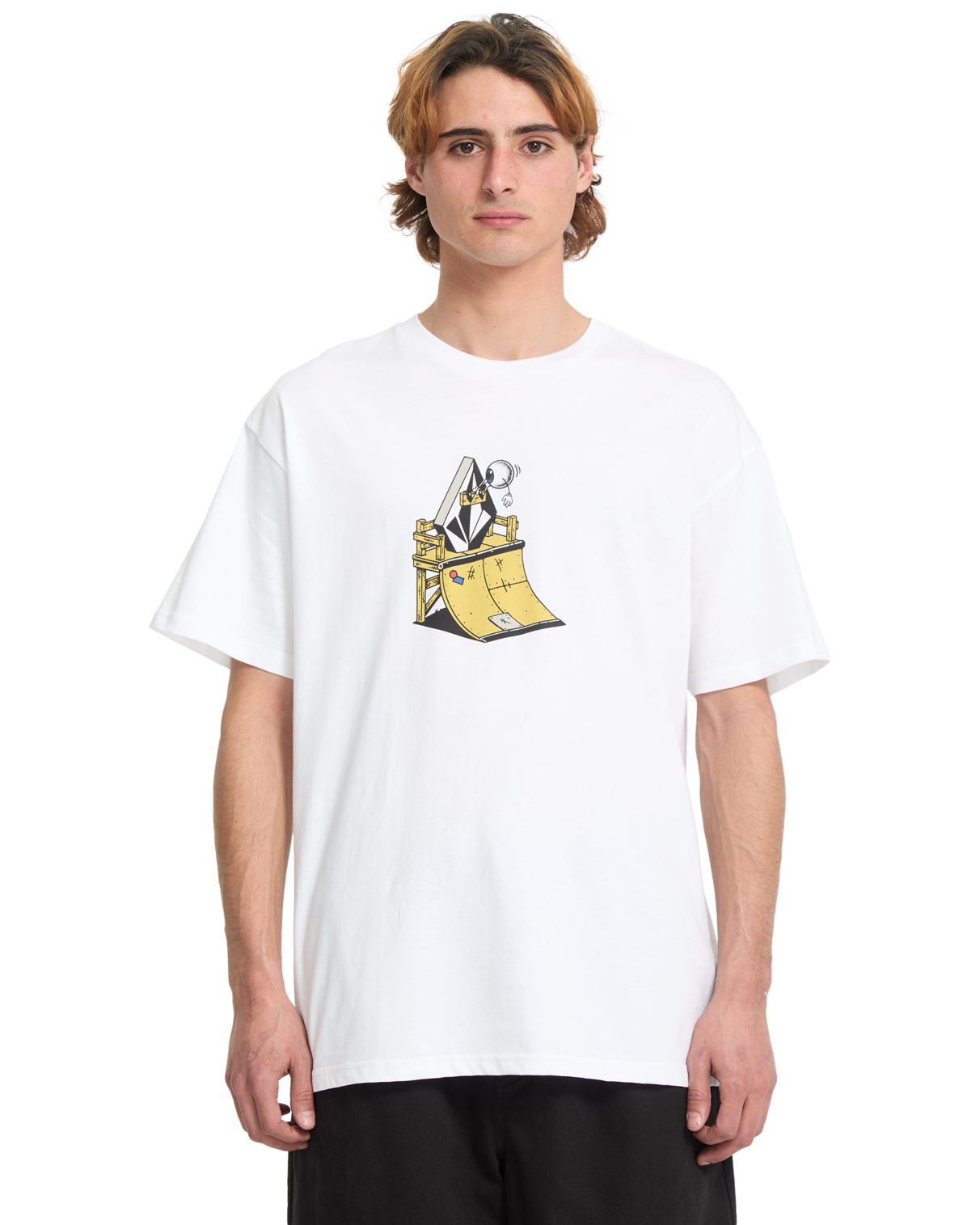 T-shirt à manches courtes Volcom Fa Daniel Shepard Walleye - Blanc