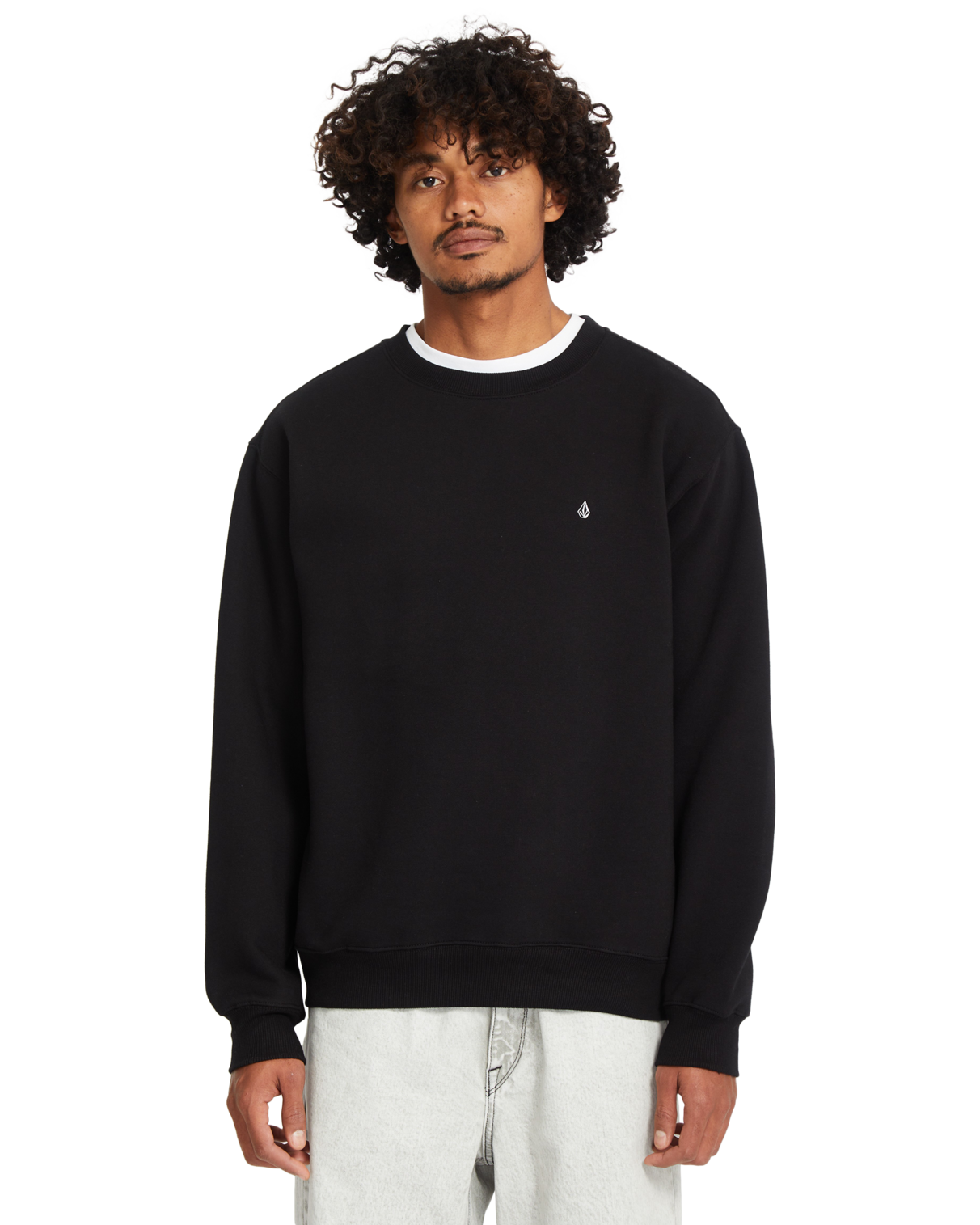 Felpa Volcom Single Stone Crew - True Black