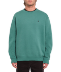 Felpa Volcom Single Stone Crew - Verde Mare