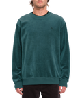 Sudadera Volcom Single Stone Velvet Crew - Evergreen